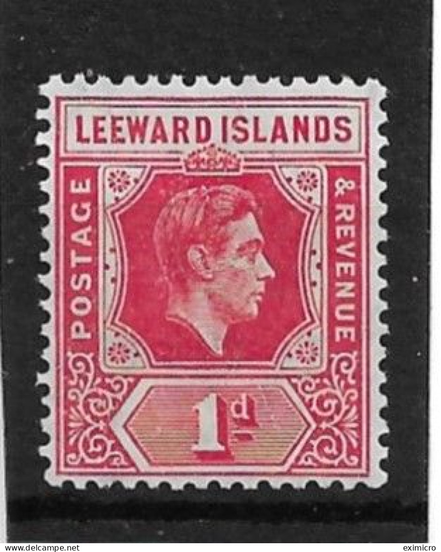 LEEWARD ISLANDS 1938 1d SCARLET (DIE A) SG 98 LIGHTLY MOUNTED MINT Cat £16 - Leeward  Islands