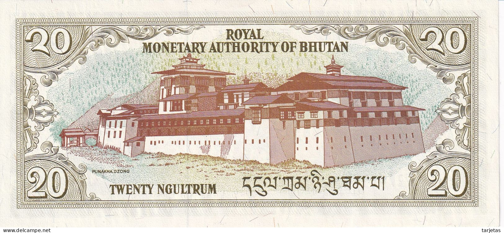 BILLETE DE BHUTAN DE 20 NGULTRUM DEL AÑO 2000 SIN CIRCULAR (UNC) (BANKNOTE) - Bhoutan