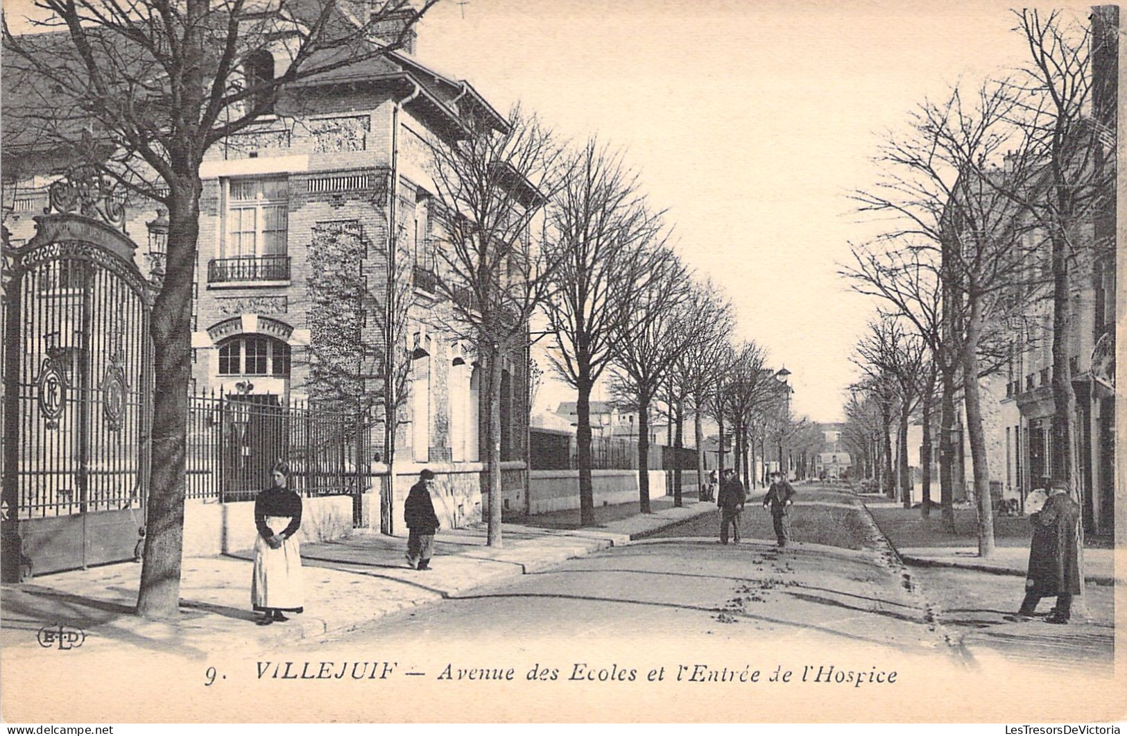 FRANCE - Villejuif - Avenue Des écoles Et L'entrée De L'hospice - Carte Postale Ancienne - Villejuif