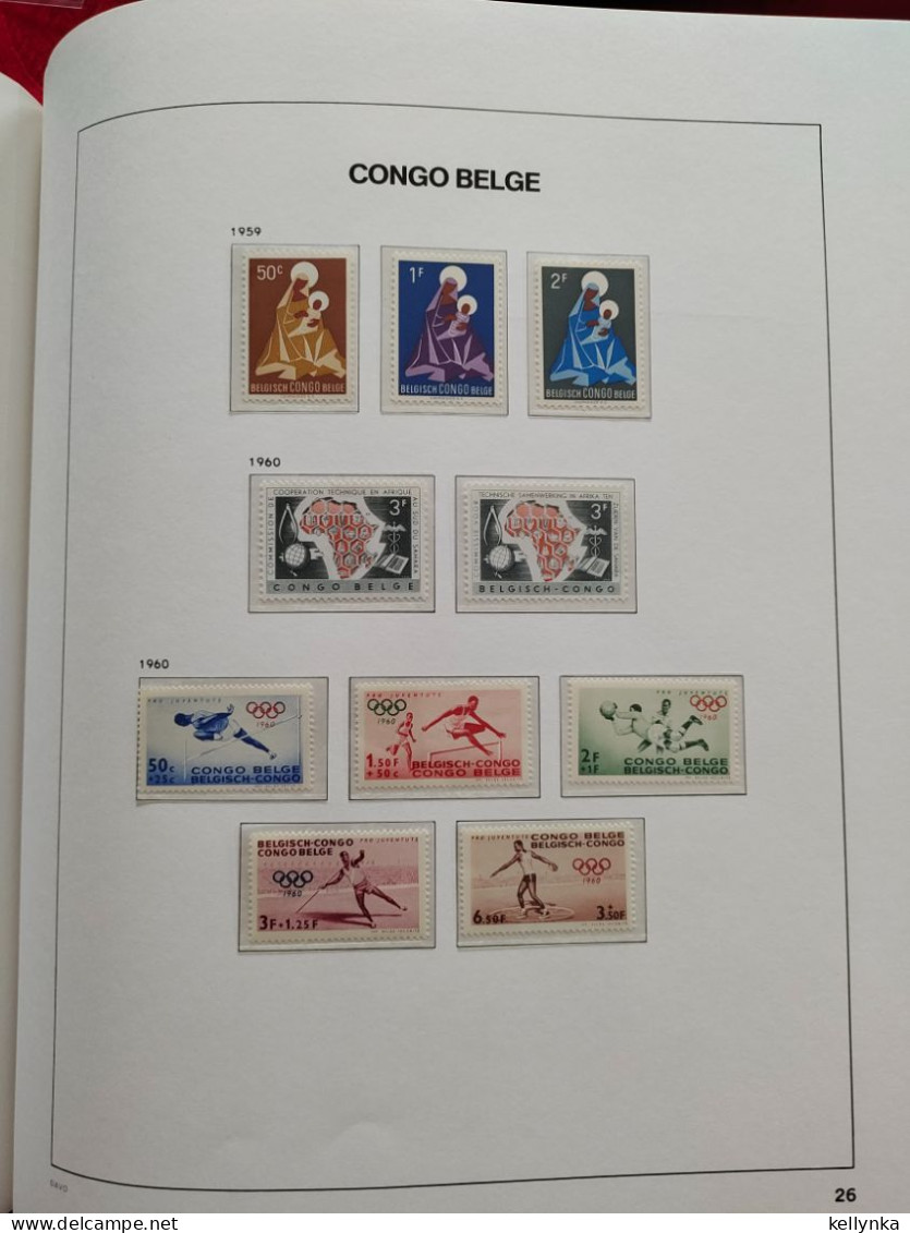 Congo Belge (Complet 1910/1960) + Ruanda Urundi (Complet 1916/1961) - Album Davo - MNH (Lire)