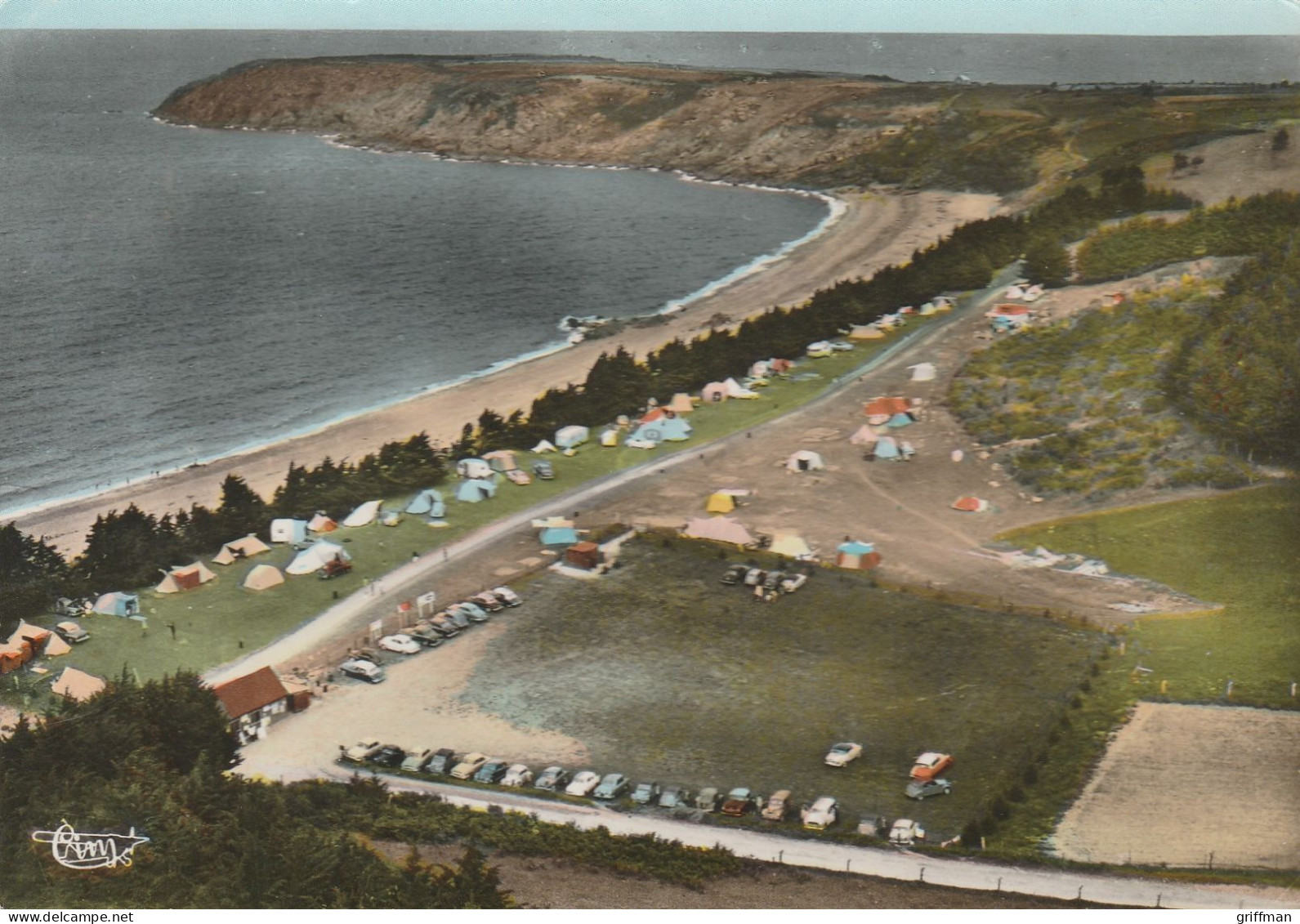 SAINT COULOMB CAMPING DE LA GUIMORAIS PLAGE DES CHVRETS VUE AERIENNE 1965 CPSM 10X15 TBE - Saint-Coulomb