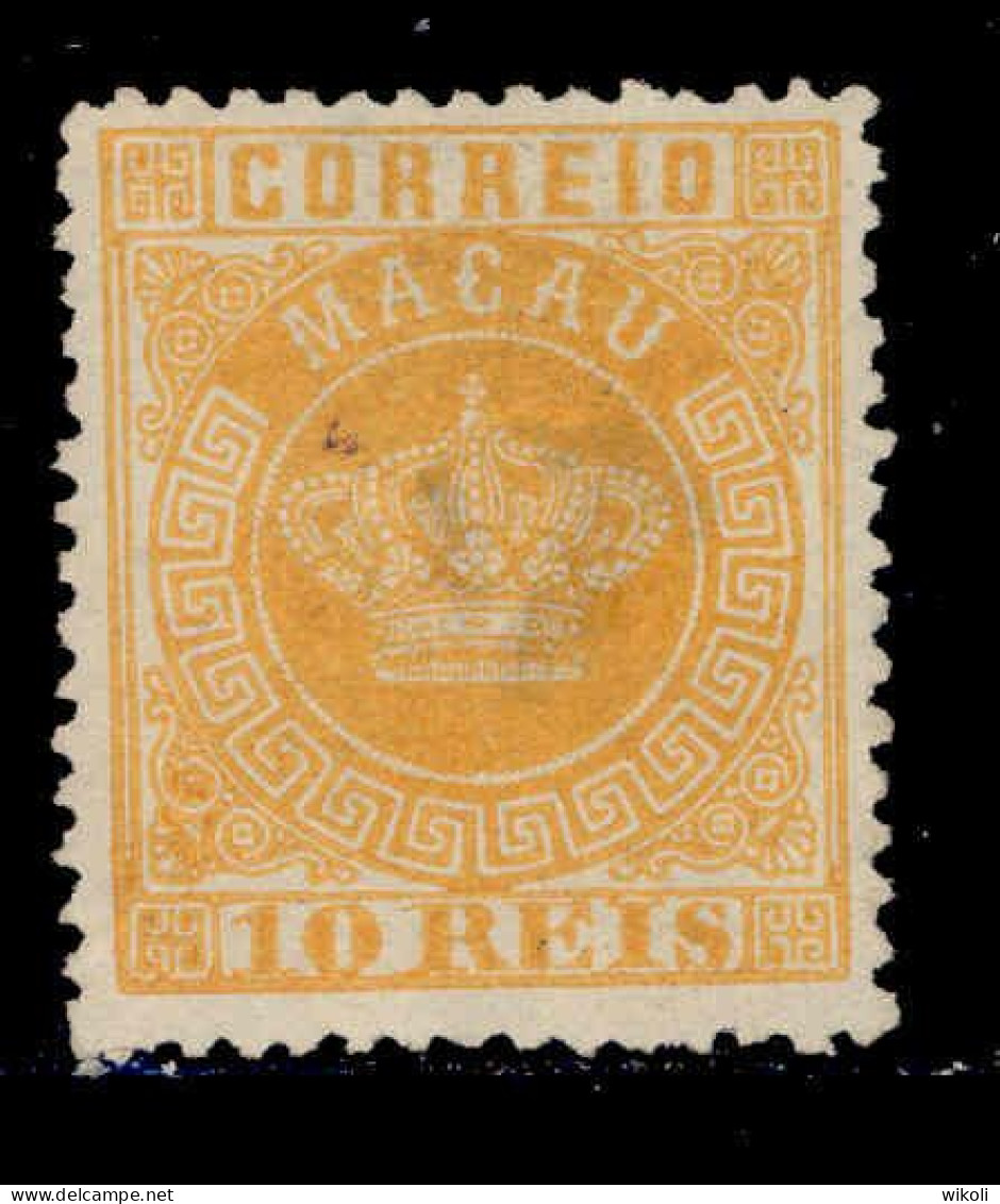 ! ! Macau - 1884 Crown 10 R (Perf. 12 3/4) - Af. 02 - No Gum (cc 027) - Nuovi