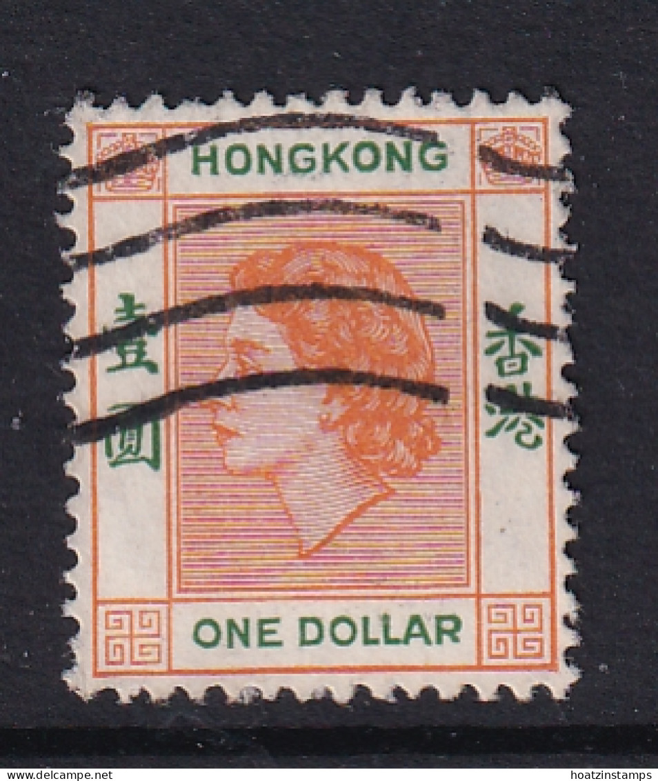 Hong Kong: 1954/62   QE II     SG187a      $1  [short Right Leg To 'R']     Used - Oblitérés