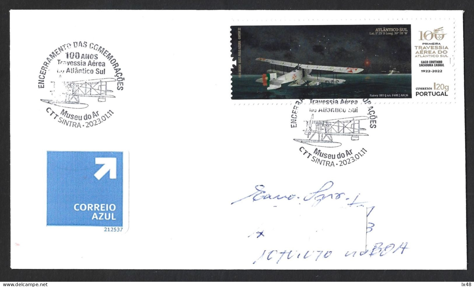 Aviation. 100 Years Aerial Crossing Of South Atlantic. Fairey IIID Seaplane. Urgent Letter. Gago Coutinho /Sacadura Cabr - Briefe U. Dokumente