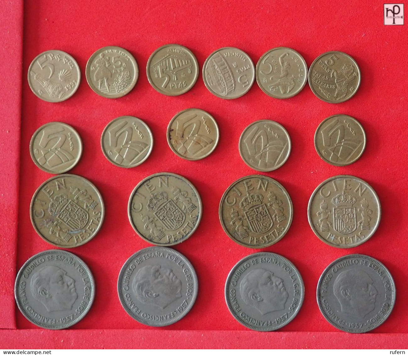 SPAIN  - LOT - 19 COINS - 2 SCANS  - (Nº57824) - Collections & Lots