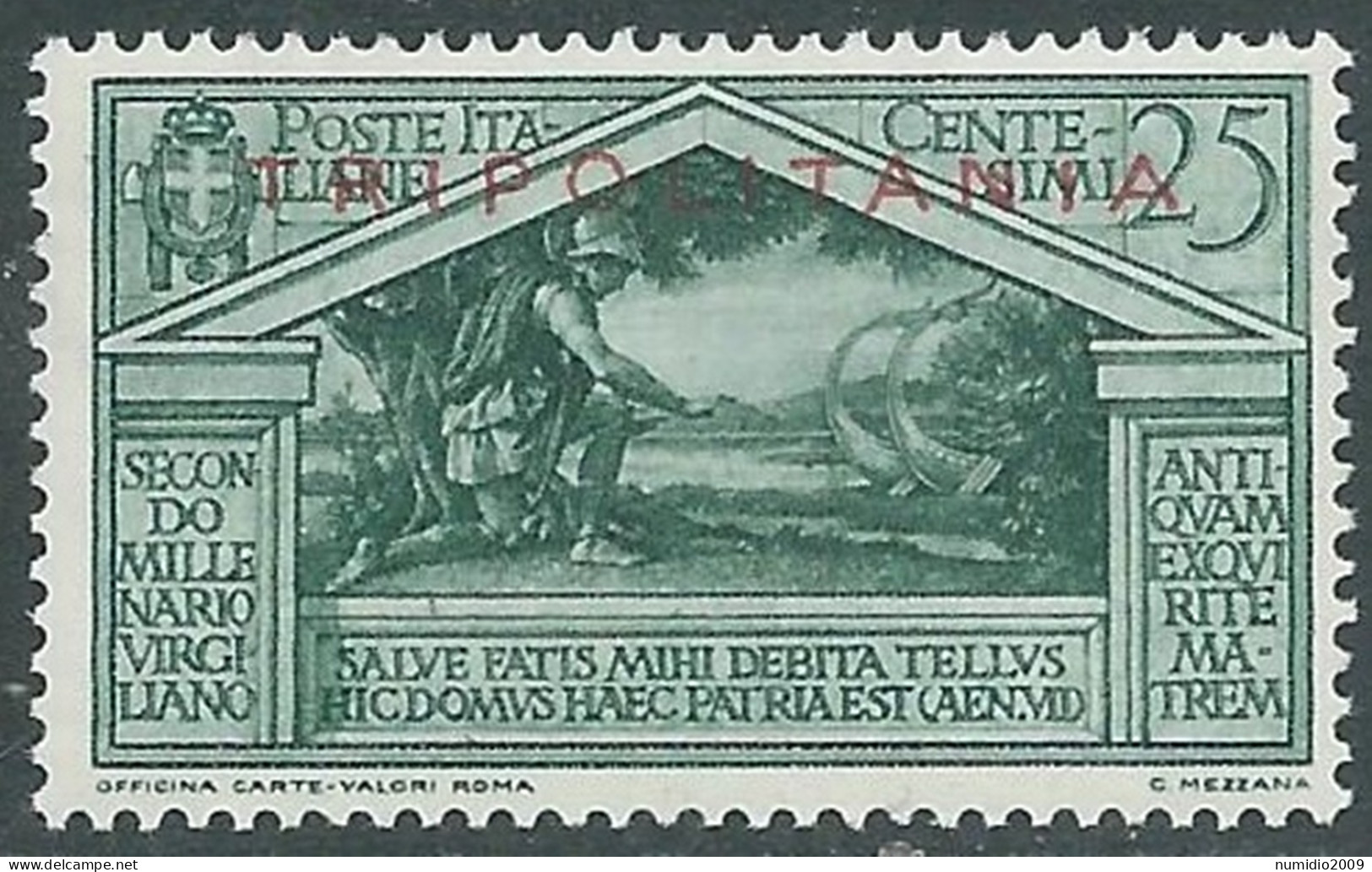 1930 TRIPOLITANIA VIRGILIO 25 CENT MNH ** - RA9-7 - Tripolitaine