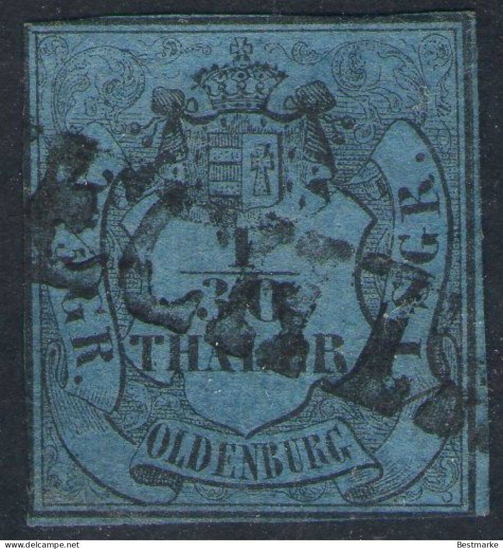 L1 VECHTA In Schwarz Auf 1/10 Thaler Blau - Oldenburg Nr. 2 I - Oldenburg