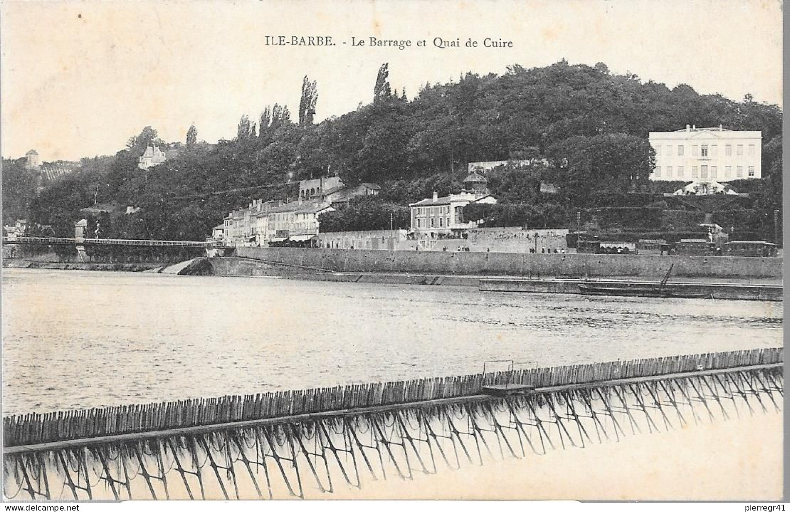 CPA-1910-LYON-9e-L ILE BARBE-Le BARRAGE Et QUAI De CUIRE-TBE - Lyon 9