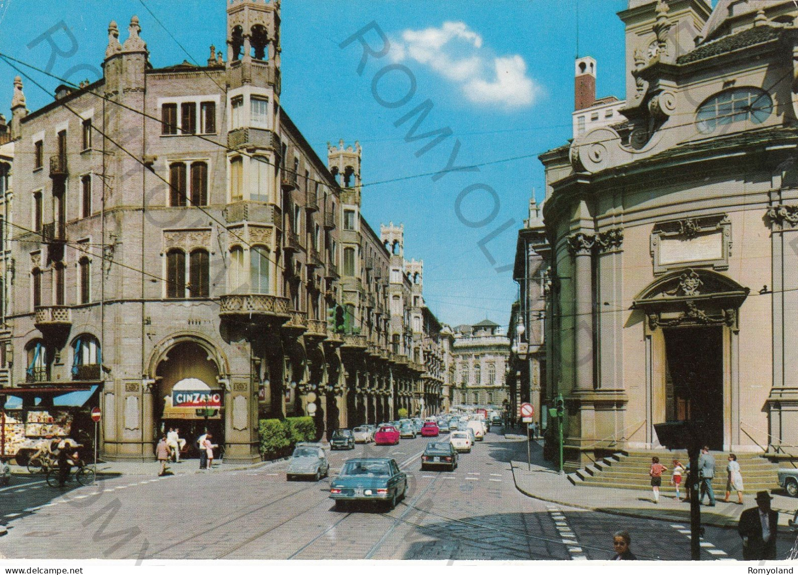 CARTOLINA  TORINO,PIEMONTE-VIA PIETRO MICCA-PALAZZO MADAMA-STORIA,MEMORIA,CULTURA,RELIGIONE,BELLA ITALIA,VIAGGIATA 1969 - Palazzo Madama