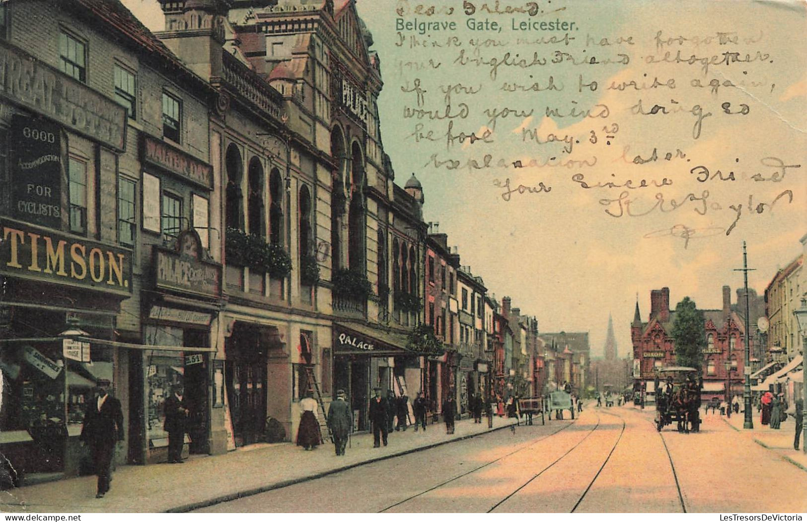 ROYAUME UNI - Angleterre - Leicester - Belgrave Gate - Colorisé - Animé - Carte Postale Ancienne - Leicester