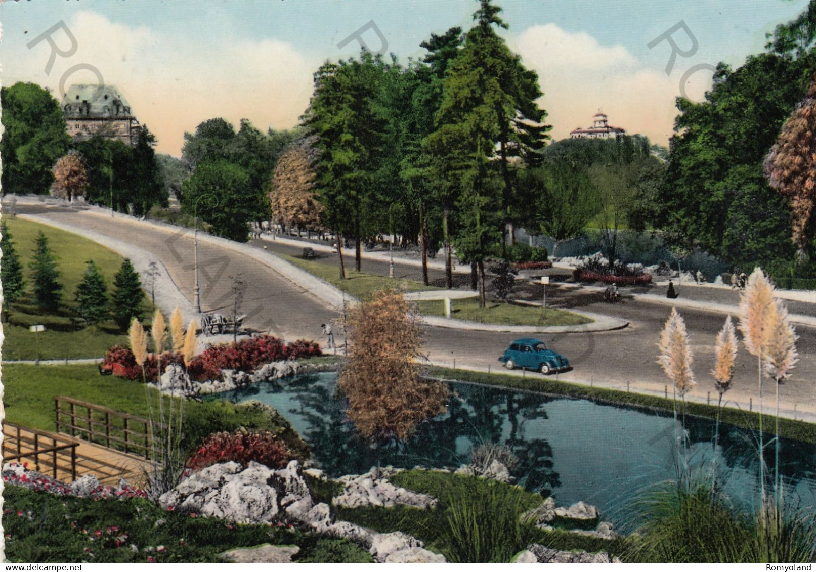 CARTOLINA  TORINO,PIEMONTE-PARCO DEL VALENTINO-IL LAGHETTO-STORIA,MEMORIA,RELIGIONE,BELLA ITALIA,VIAGGIATA 1954 - Parks & Gardens