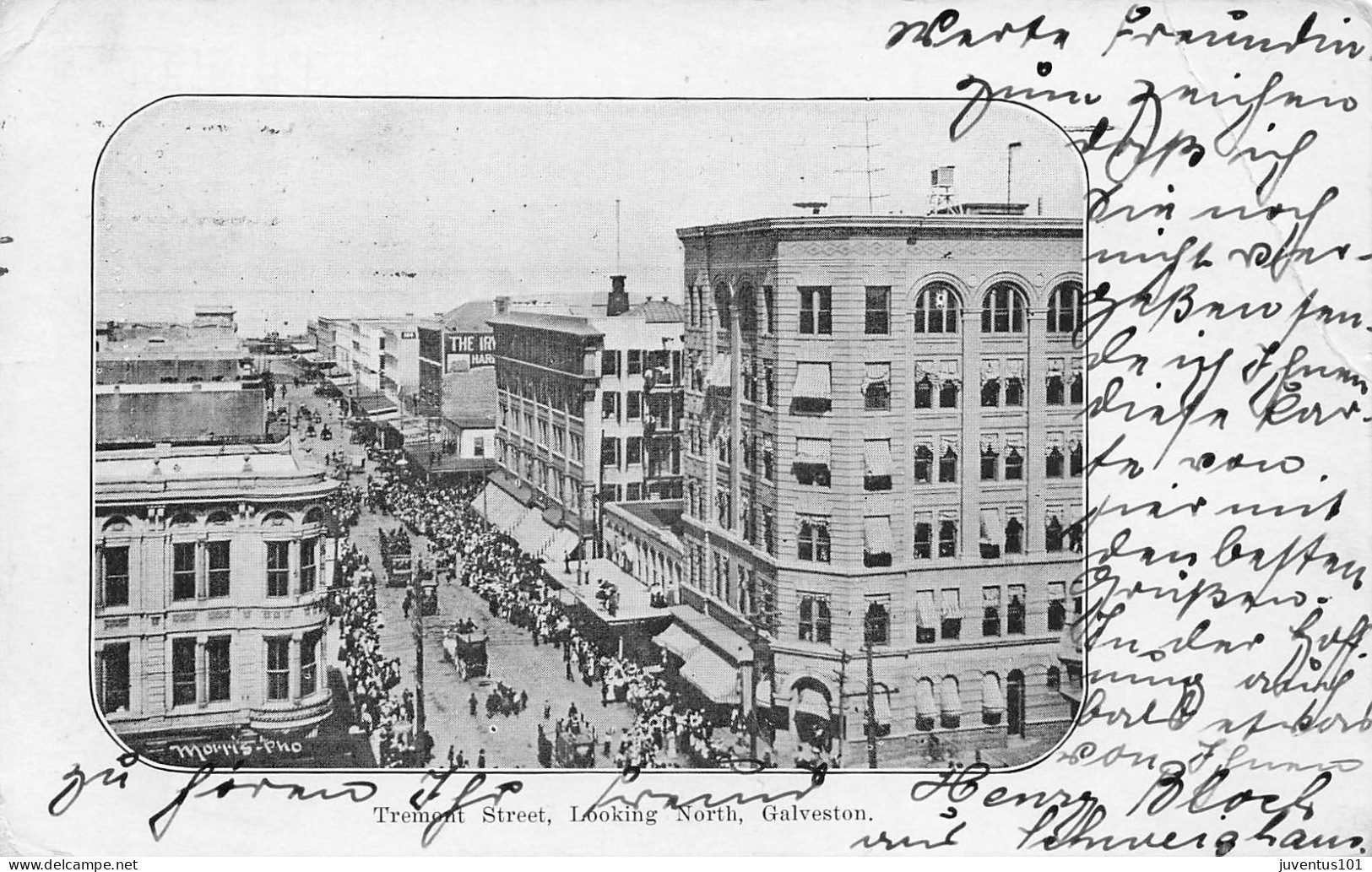 CPA Tremont Street,Looking North,Galveston-TRES RARE-Timbre-En L'état       L2511 - Galveston