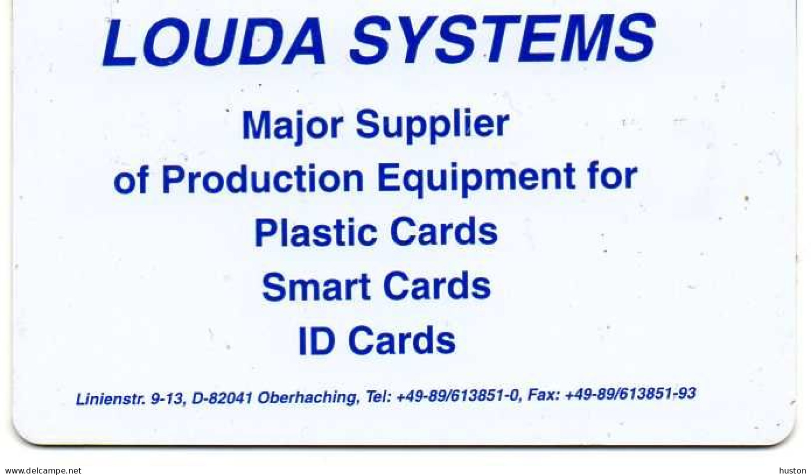 LOUDA SYSTEMS - Major Supplier Of Production - Exhibition Cards
