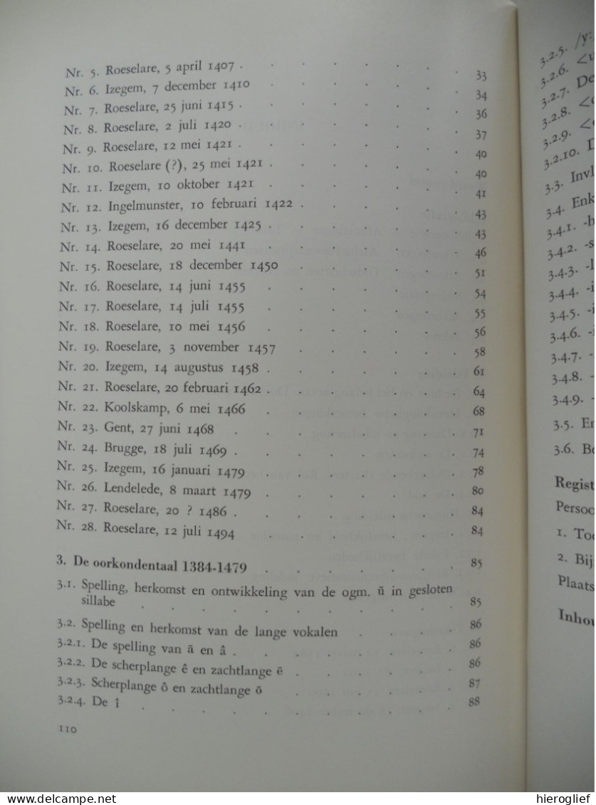 IZEGEM - De 14de en 15de-eeuwse oorkonden van de Sint-Tillokerk door Luc Devliegher Brugge 1978 oorkondentaal