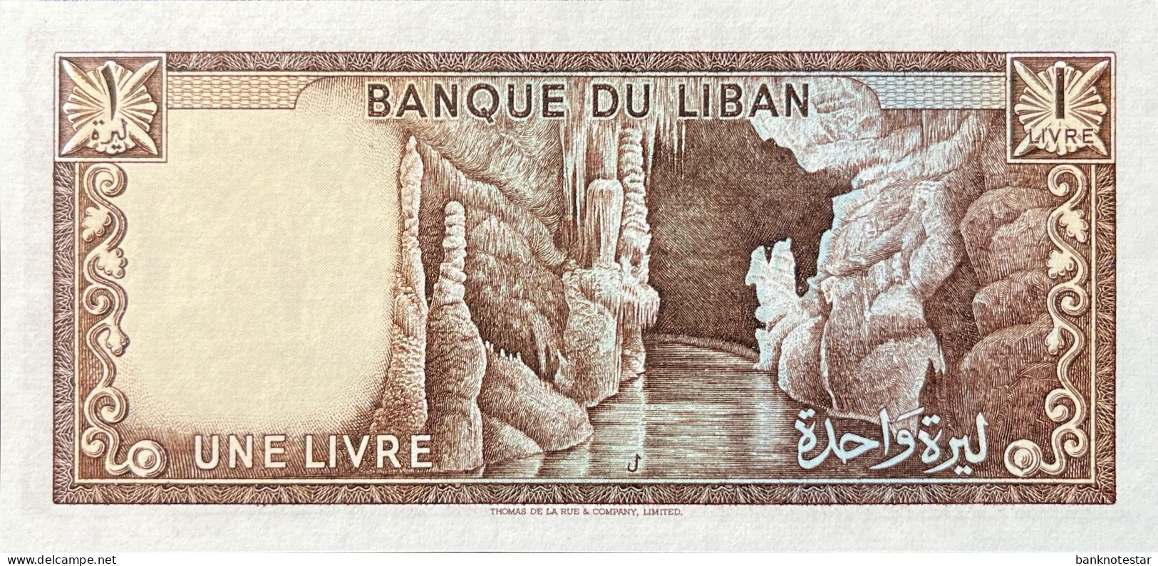 Lebanon 1 Livre, P-61c (1980) - UNC - Libano