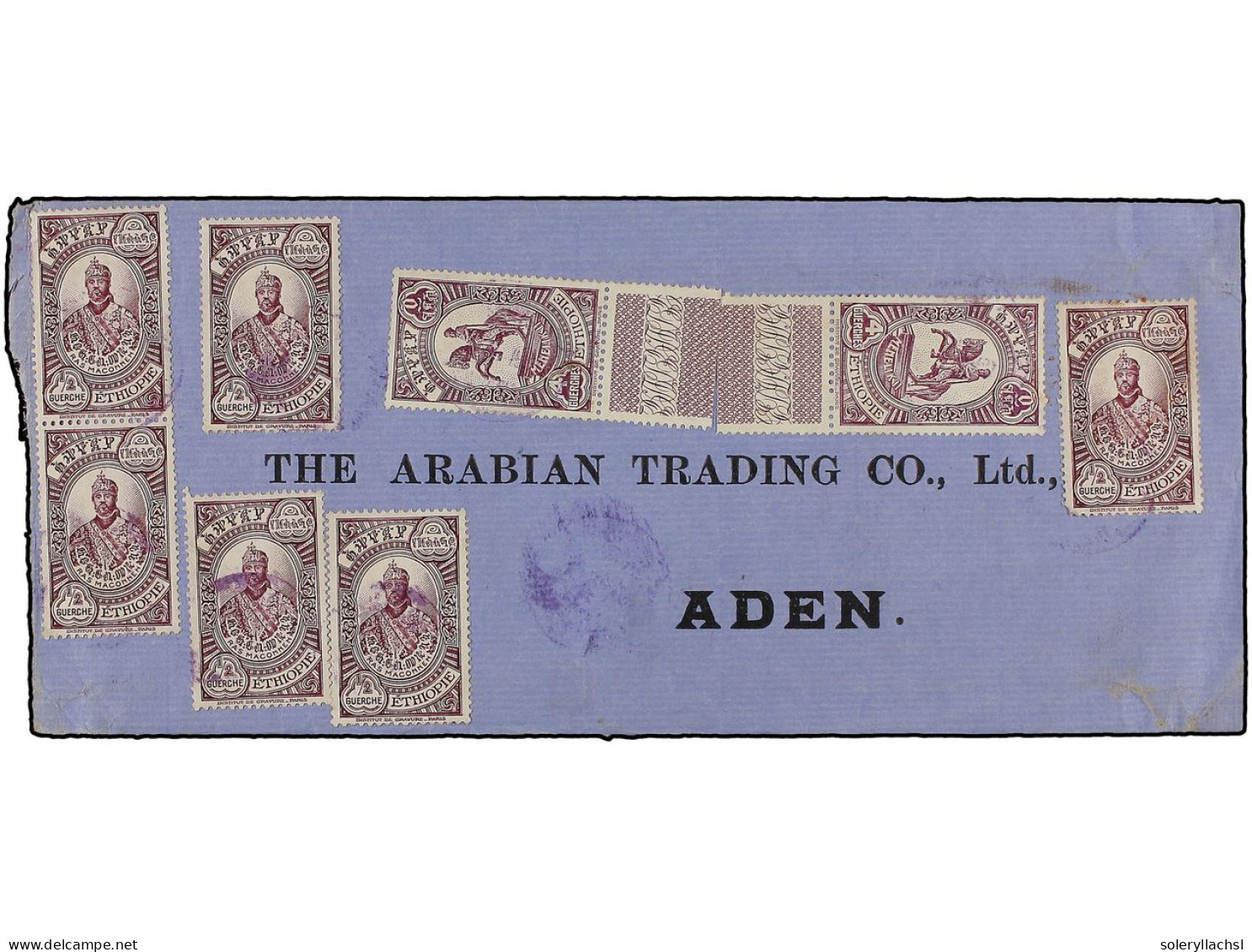 ETIOPIA. 1931-32. 8 Covers With Diverse High Frankings Circulated To ADEN. - Other & Unclassified