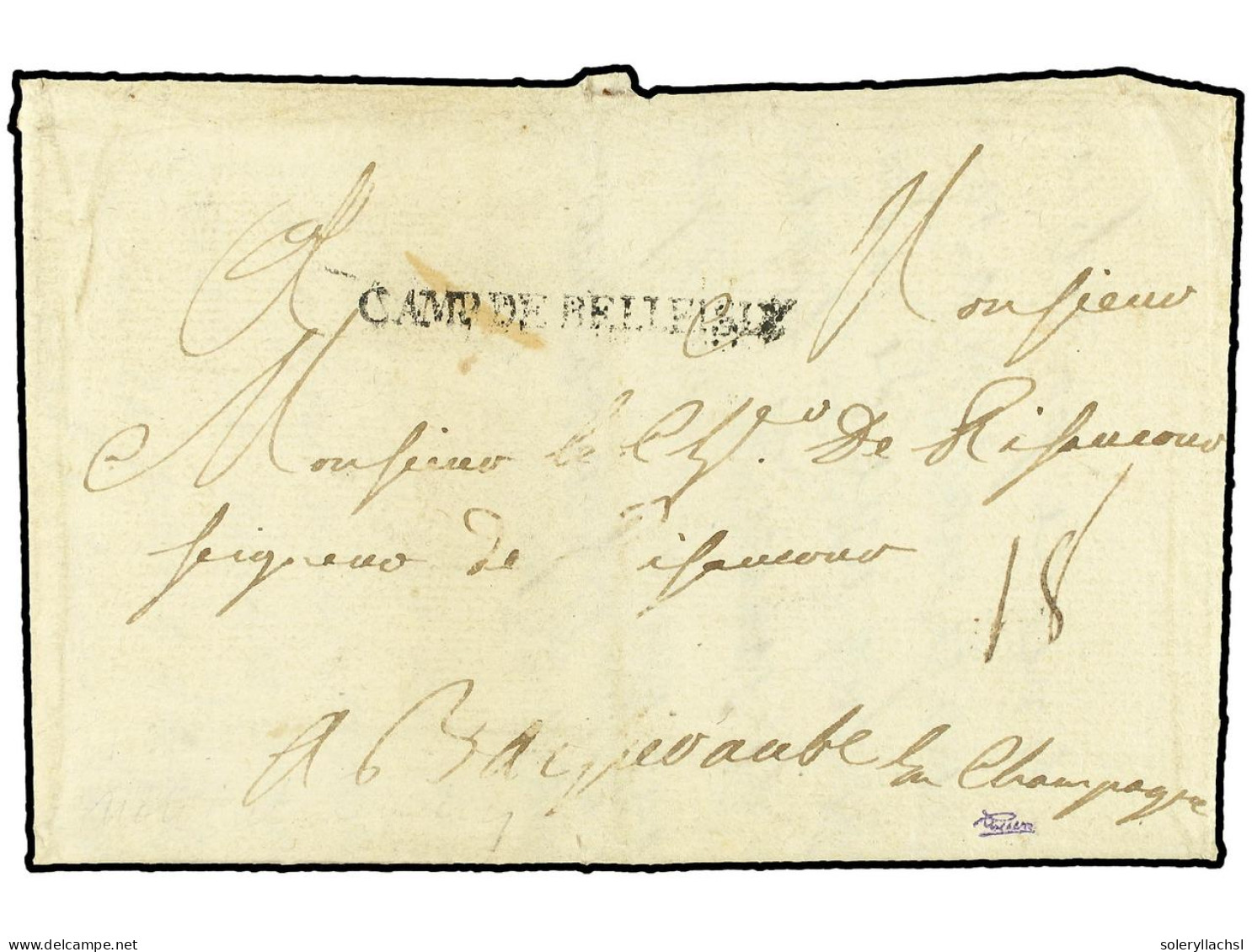 FRANCIA. 1735 (15 Junio). GUERRA DE SUCESIÓN DE POLONIA (1733-38). CAMPAÑA DE ALEMANIA. Carta Completa Fechada En VUDENH - Other & Unclassified