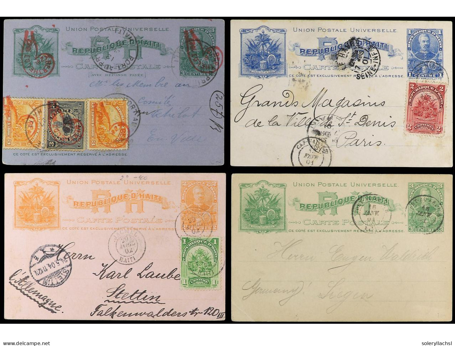HAITI. 1900-1927. 4 Postal Stationary Cards. - Sonstige & Ohne Zuordnung