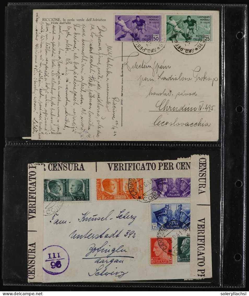 ITALIA. 1900-1940. Lot of 31 covers and cards.