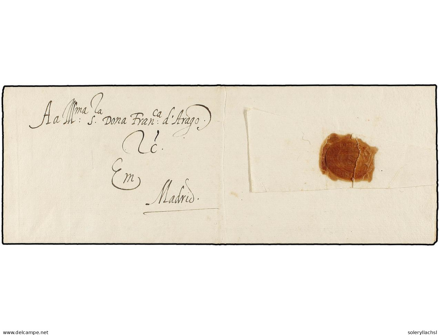 TURQUIA. 1591 (February 20). CONSTANTINOPLA To MADRID. Entire Letter Written In Portuguese With Red Oval Sealing Wax. Ex - Sonstige & Ohne Zuordnung