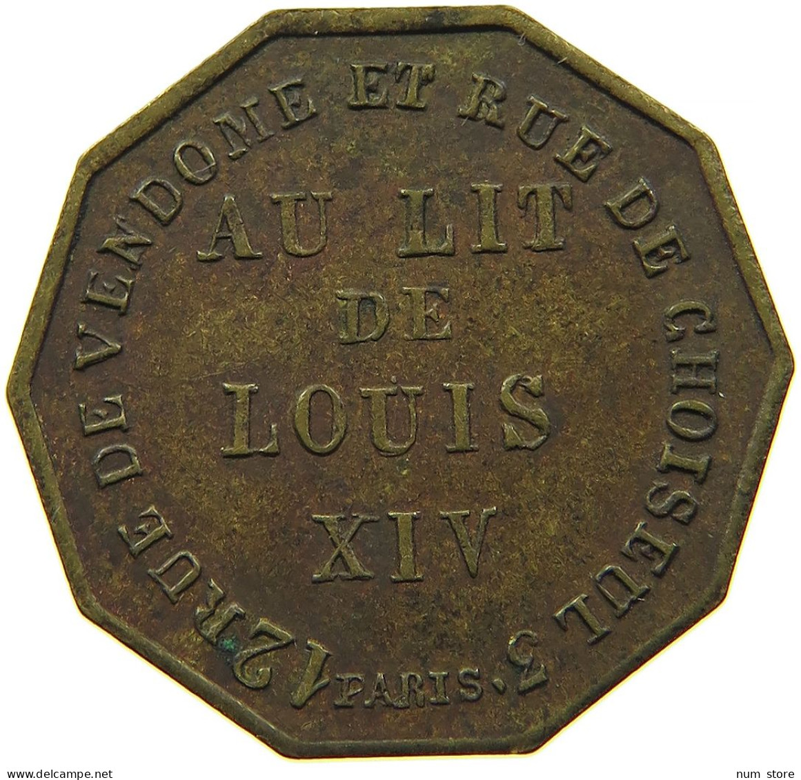 FRANCE JETON 1844 LAUDE AINE BREVETE DU ROI / AU LIT DE LOUIS XIV. #t027 0421 - Andere & Zonder Classificatie