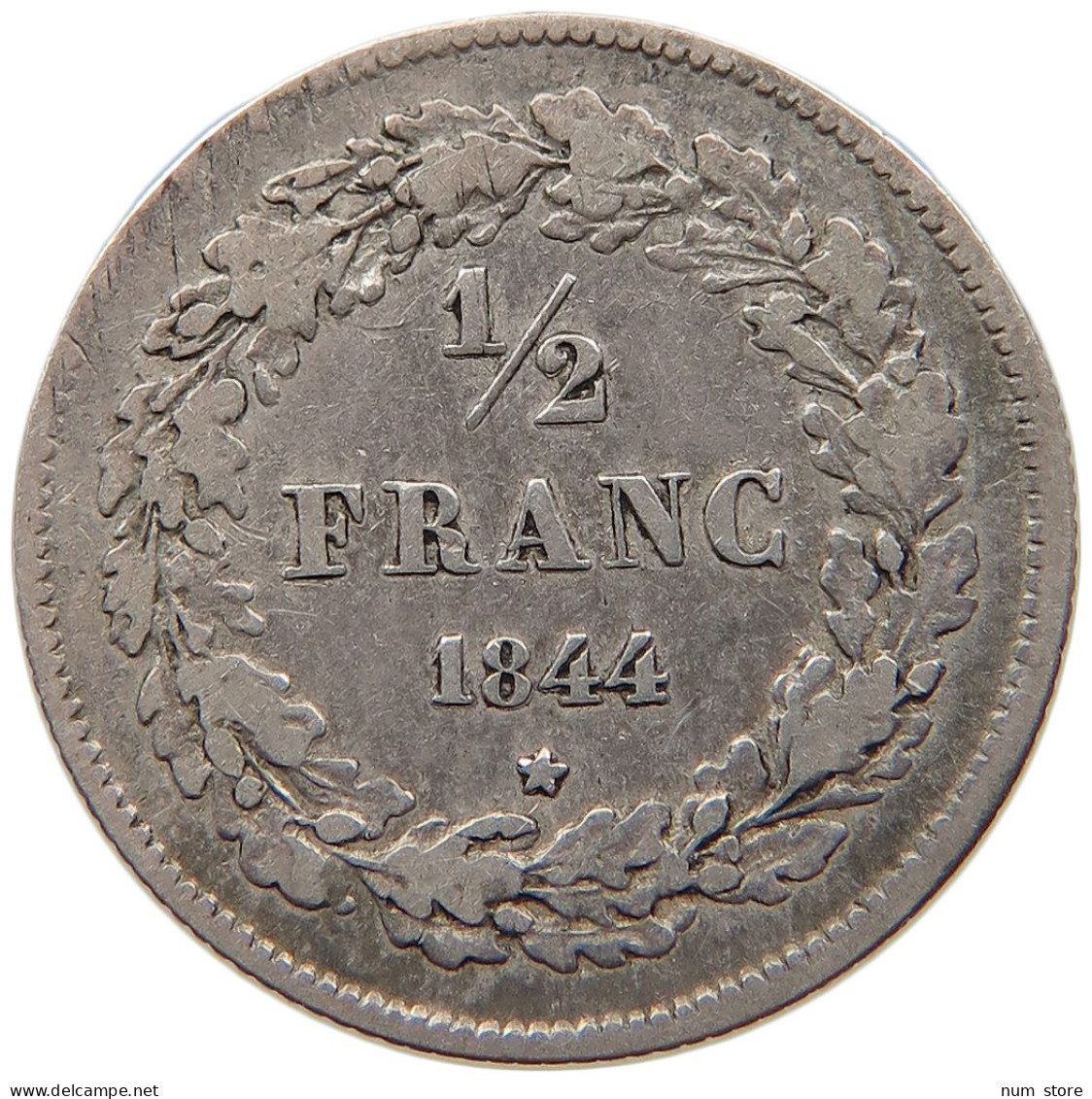 BELGIUM 1/2 FRANC 1844 Leopold I. (1831-1865) #t027 0073 - 1/2 Frank