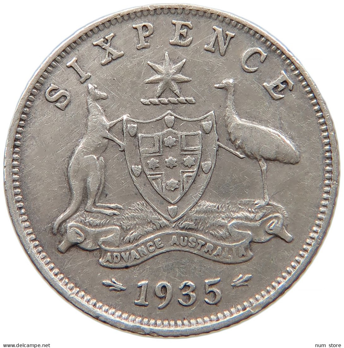 AUSTRALIA SIXPENCE 1935 George V. (1910-1936) #t023 0337 - Sixpence