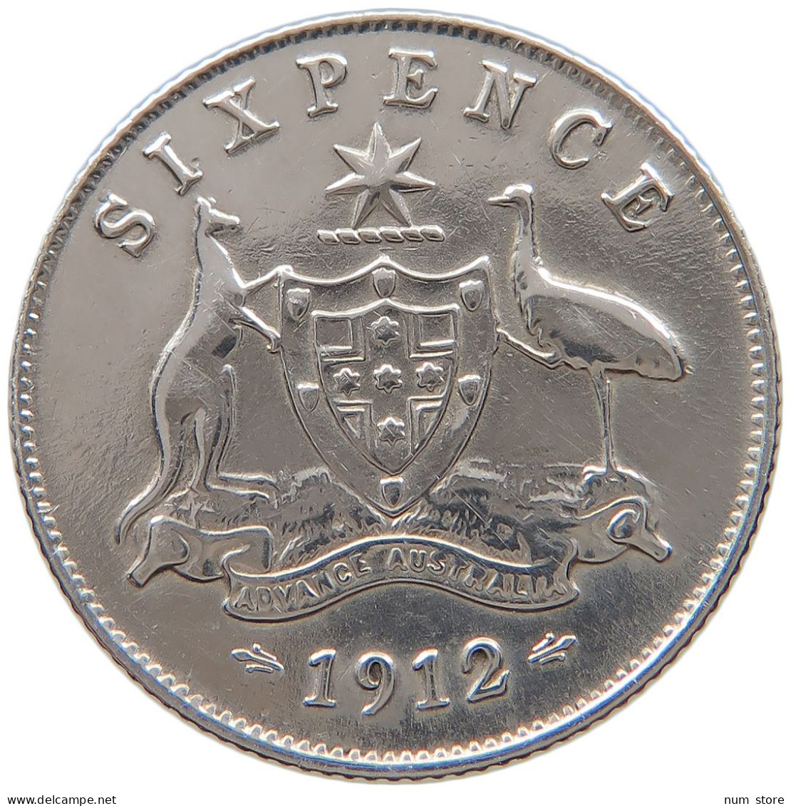 AUSTRALIA SIXPENCE 1912 George V. (1910-1936) #t022 0597 - Sixpence