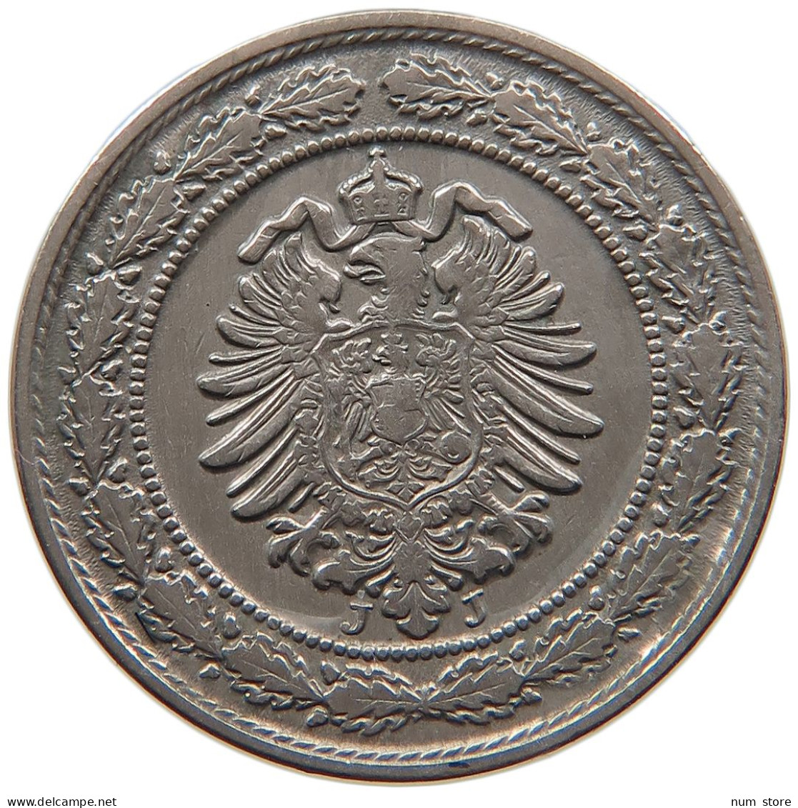 KAISERREICH 20 PFENNIG 1888 J  #t029 0171 - 20 Pfennig