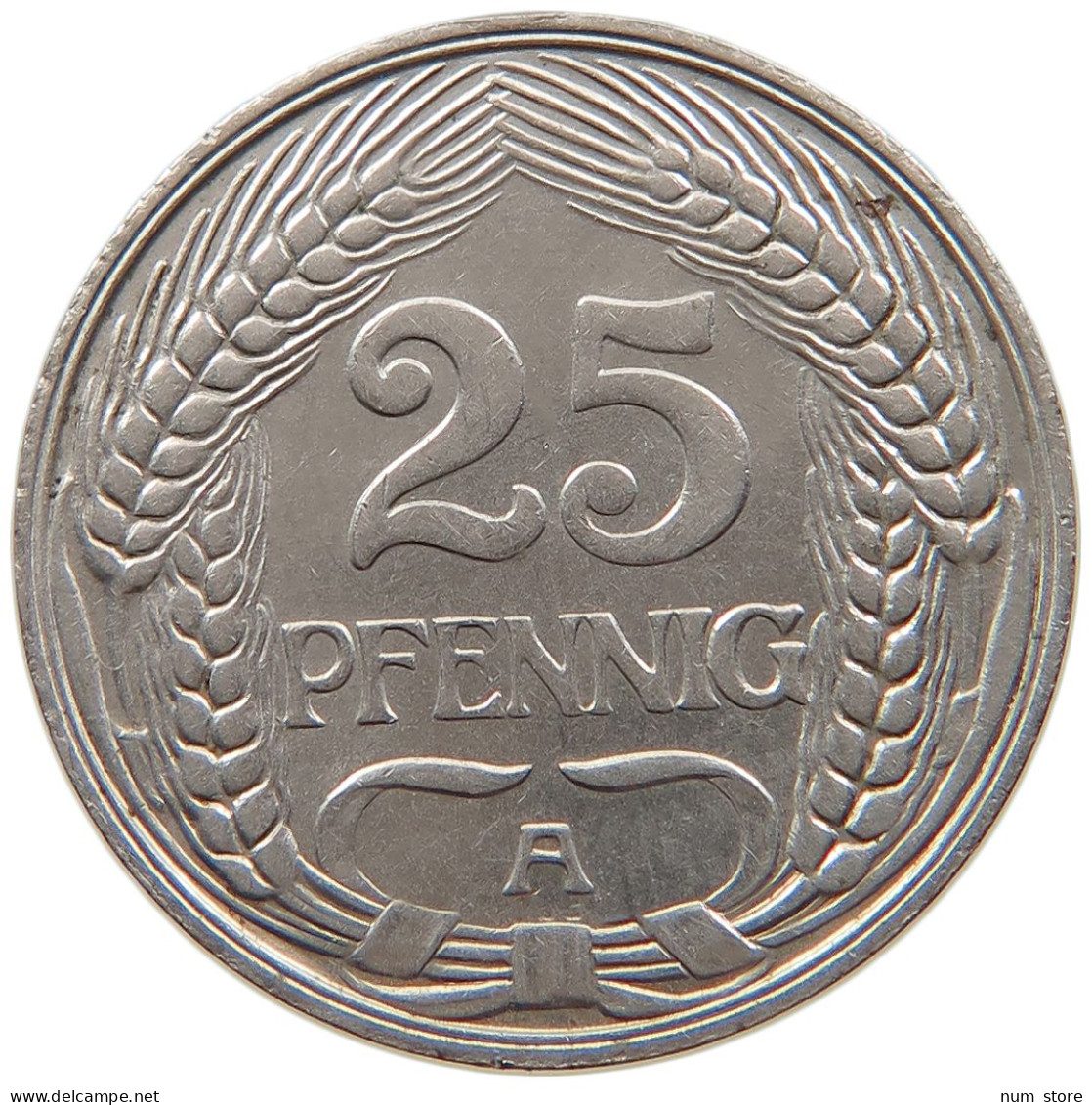 KAISERREICH 25 PFENNIG 1912 A  #t029 0173 - 25 Pfennig