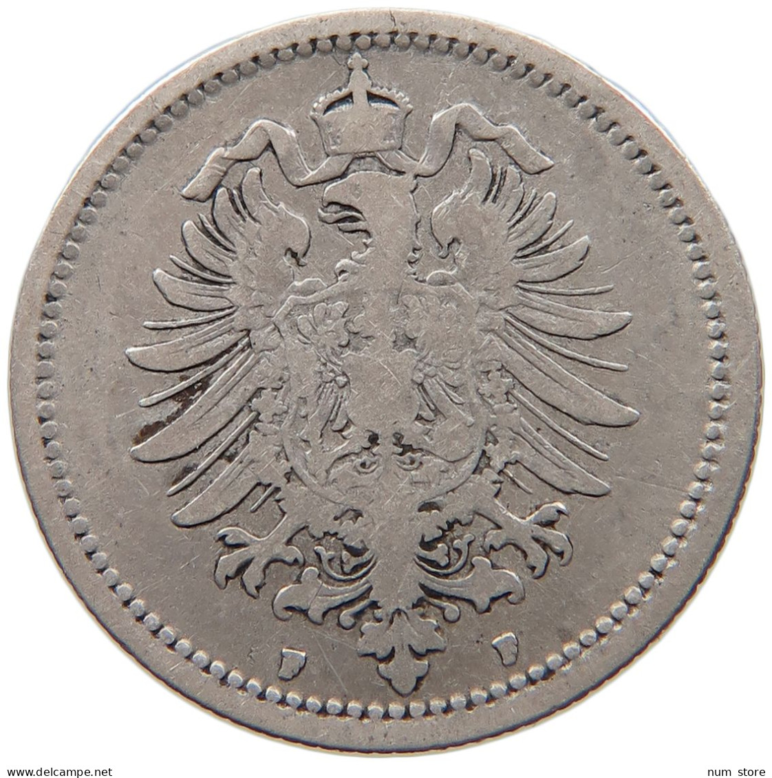 KAISERREICH 50 PFENNIG 1876 F  #t029 0235 - 50 Pfennig