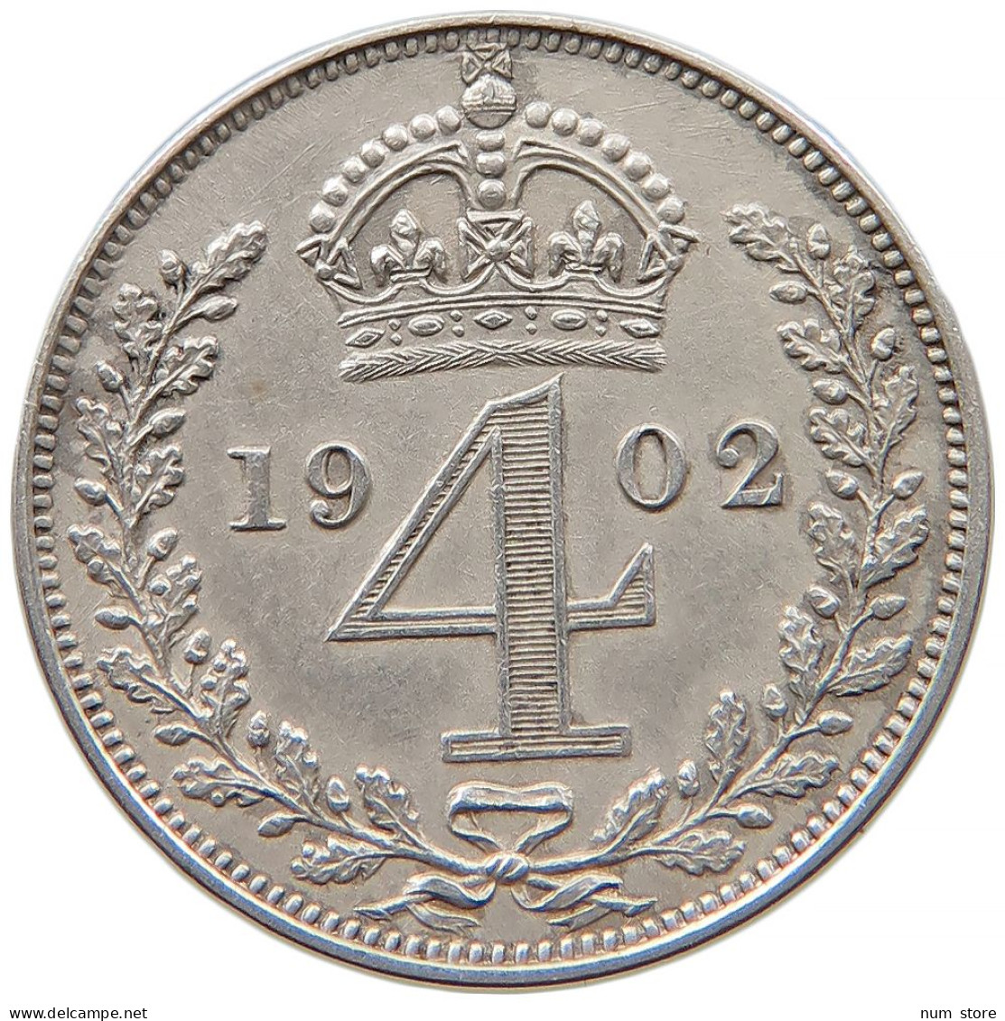 GREAT BRITAIN 4 PENCE MAUNDY 1902 Edward VII., 1901 - 1910 #t022 0545 - G. 4 Pence