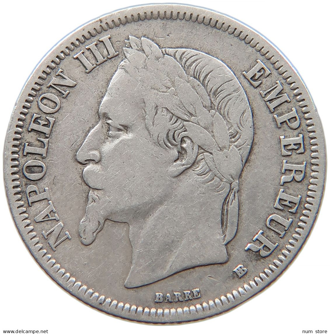 FRANCE 2 FRANCS 1869 BB Napoleon III. (1852-1870) #t019 0247 - 2 Francs