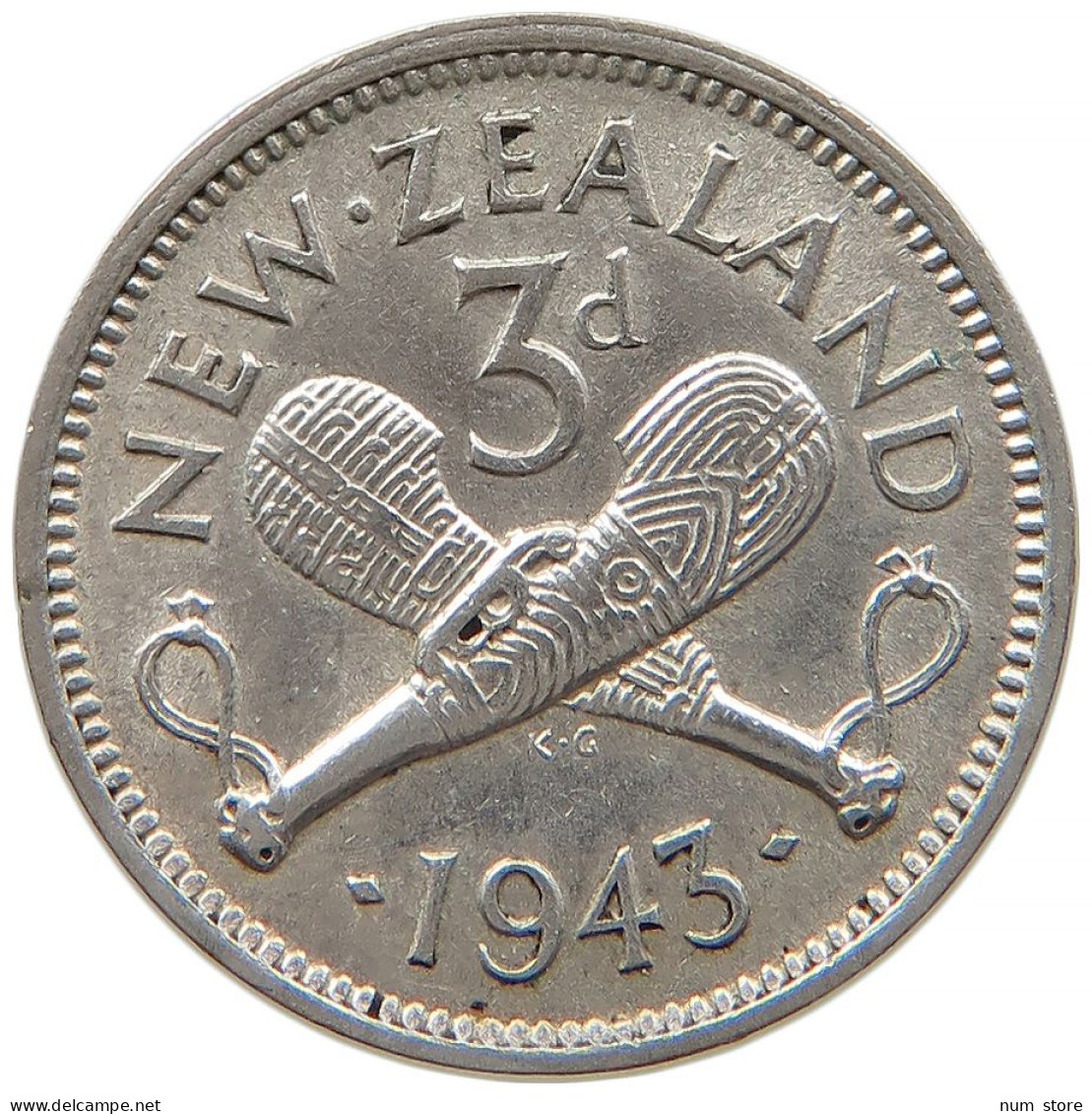 NEW ZEALAND 3 PENCE 1943  #t023 0283 - New Zealand