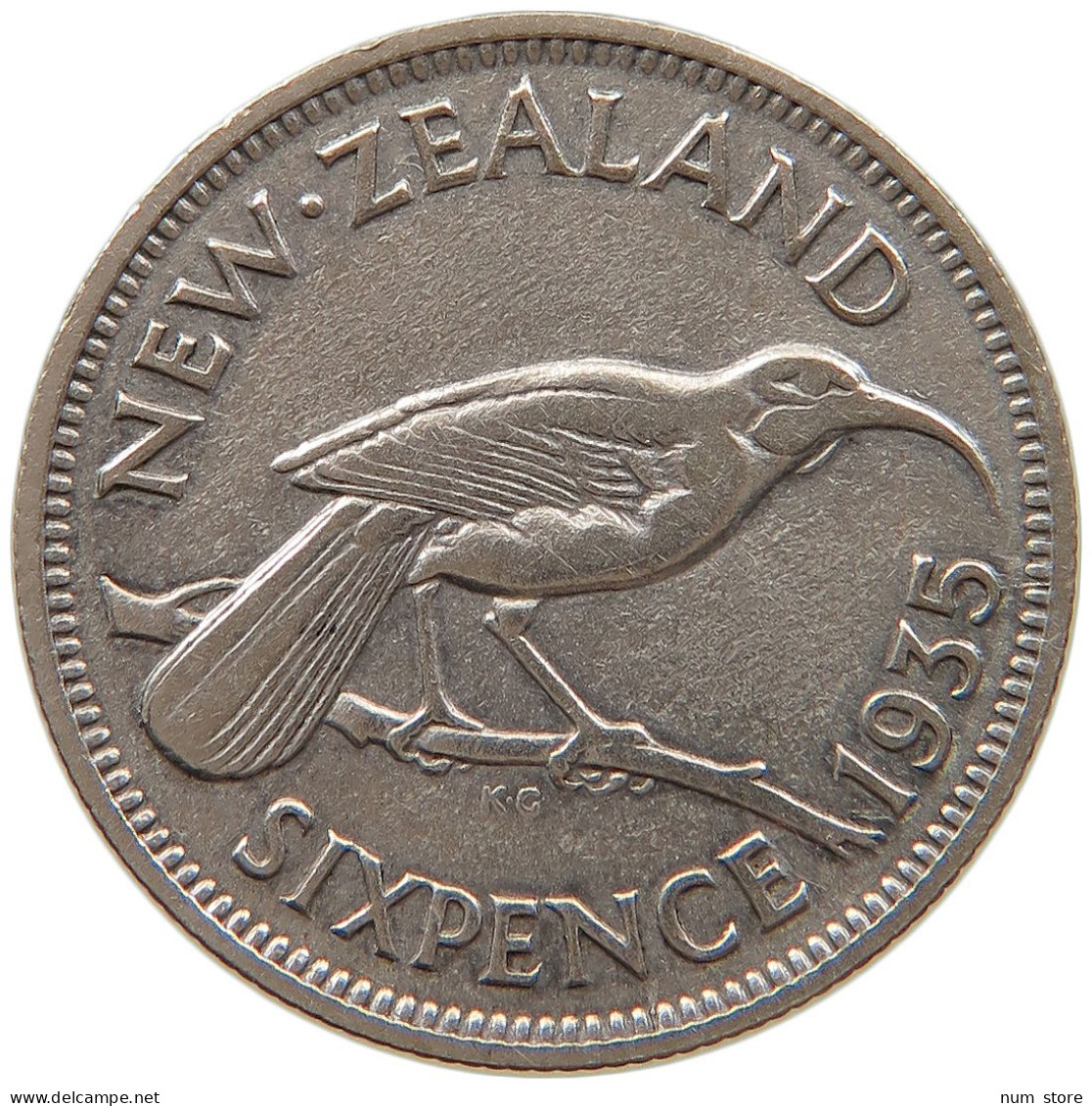 NEW ZEALAND 6 PENCE 1935 George V. (1910-1936) #t023 0289 - New Zealand