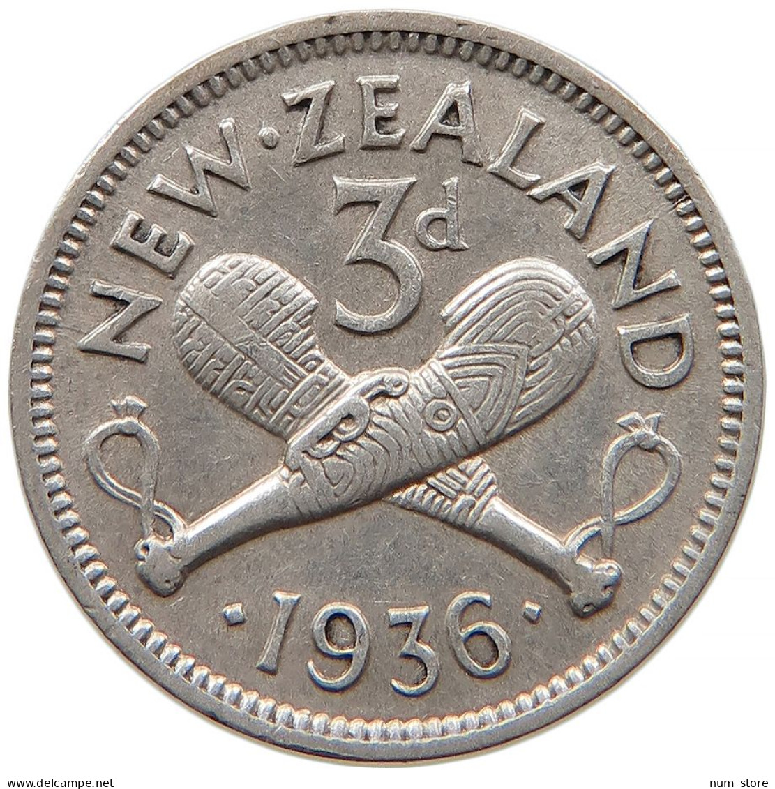 NEW ZEALAND 3 PENCE 1936 George V. (1910-1936) #t022 0483 - New Zealand