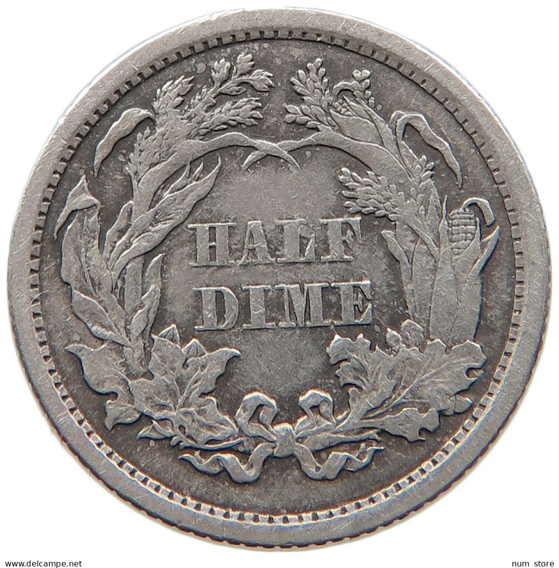 UNITED STATES OF AMERICA HALF 1/2 DIME 1869  SEATED LIBERTY #t029 0121 - Half Dime