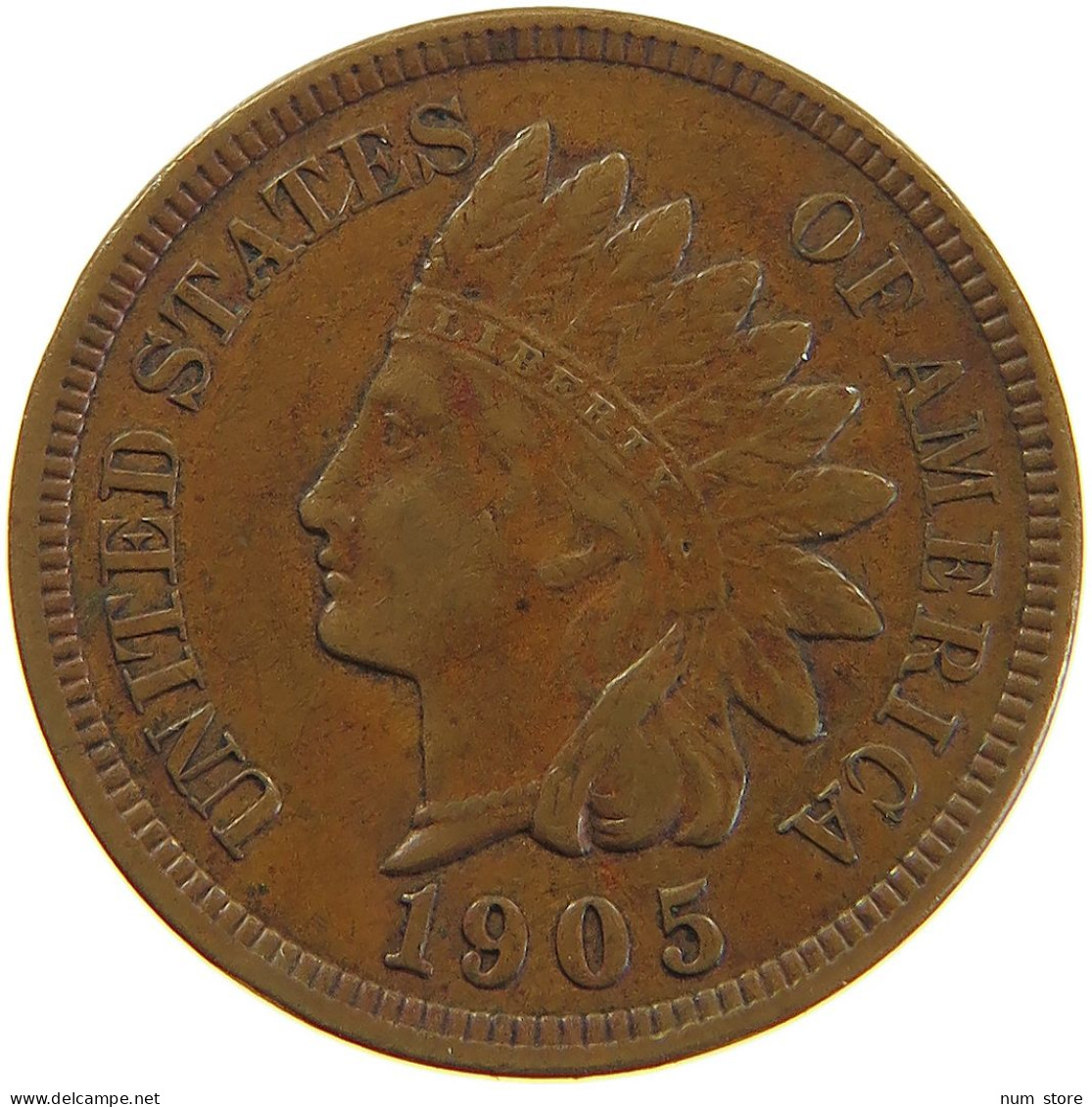 UNITED STATES OF AMERICA CENT 1905 INDIAN HEAD #t024 0141 - 1859-1909: Indian Head