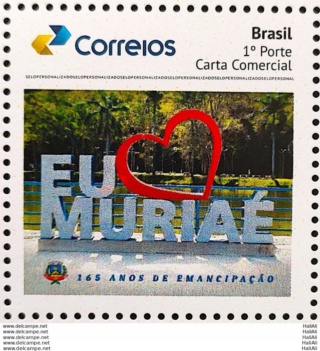 PB 190 Brazil Personalized Stamp I Love Muriae City 2020 - Personalized Stamps