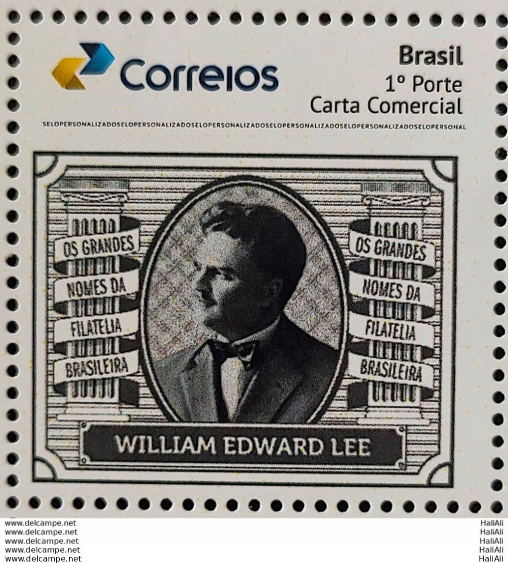 PB 183 Brazil Personalized Stamp Great Names Of Brazilian Philately William Edward Lee 2020 - Personalized Stamps