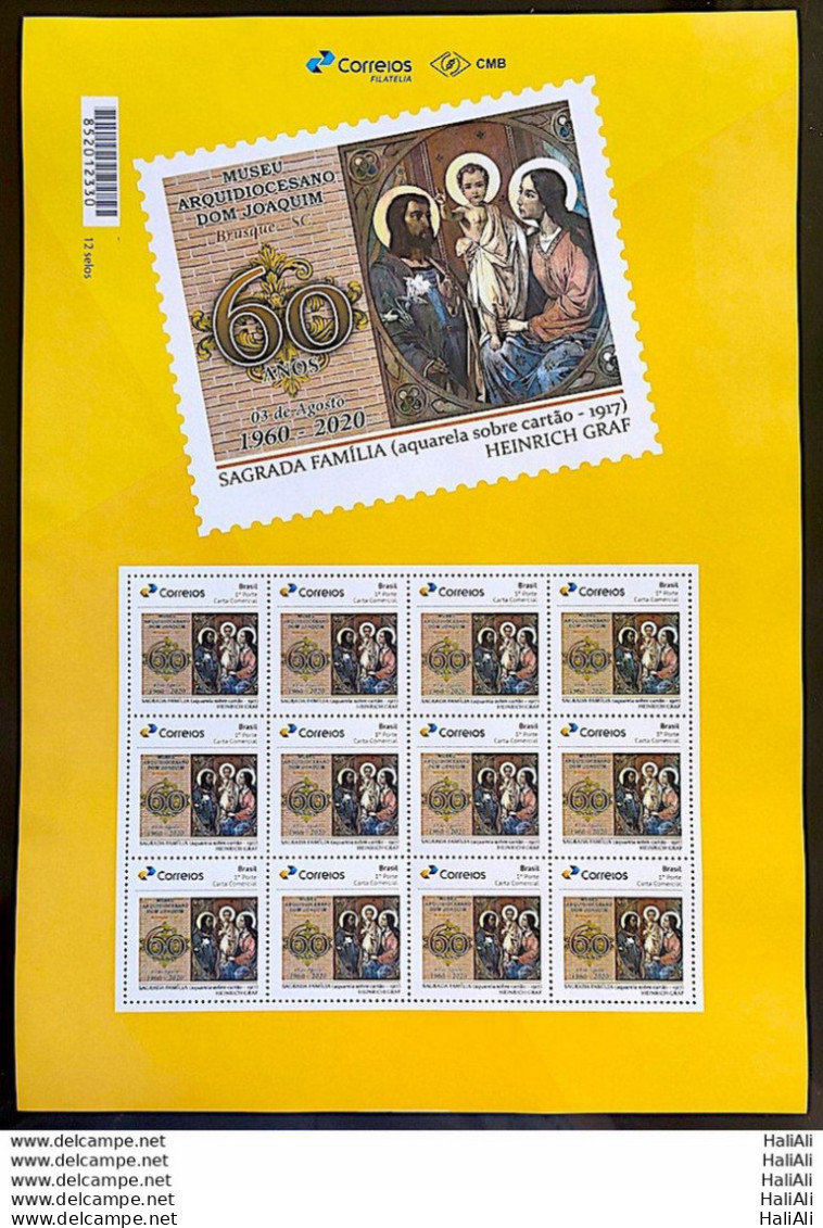 PB 170 Brazil Personalized Stamp Archdiocesan Museum São Joaquim Religion 2020 Sheet G - Personalized Stamps