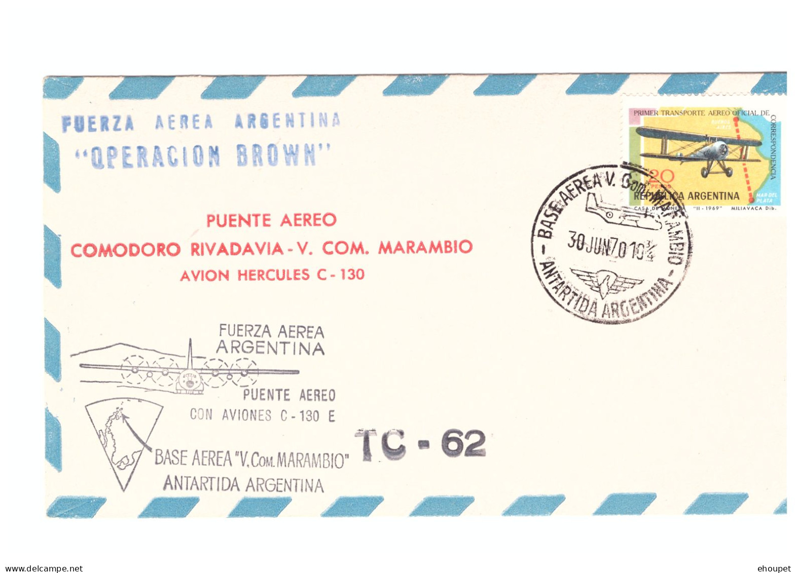 ARGENTINE BASE MARAMBIO 30 JUILLET 1970 - Autres & Non Classés