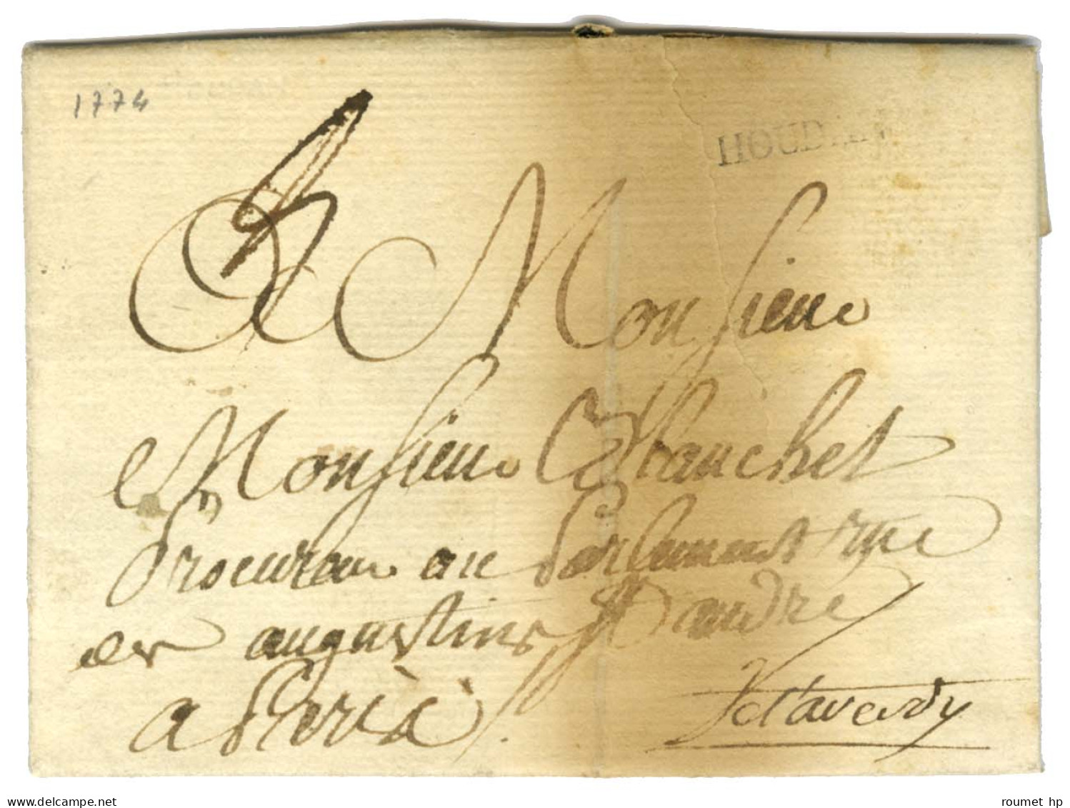 Contreseing De Franchise Manuscrit '' De L'Averdy '' (contrôleur Général Des Finances) Sur Lettre Avec Franchise Refusée - Frankobriefe