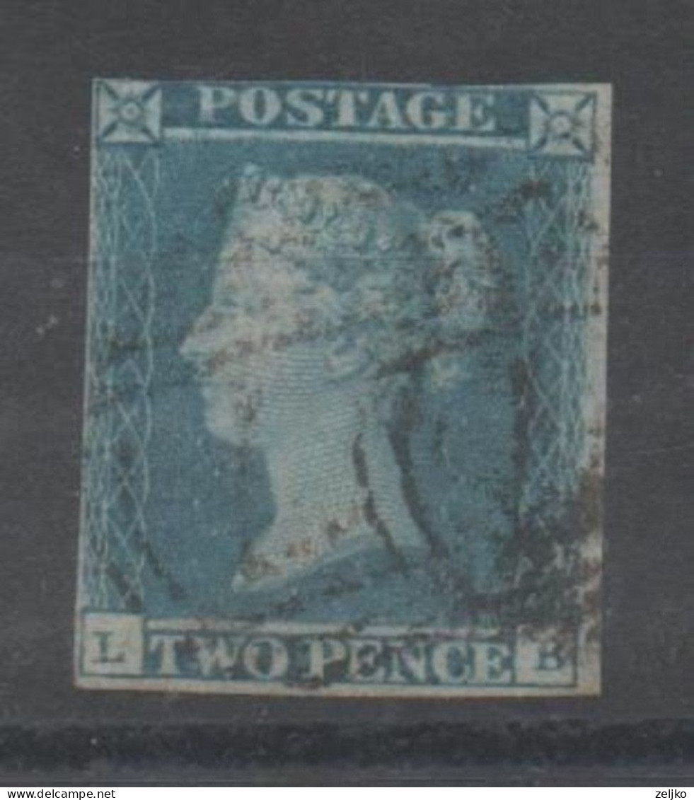 UK, GB, Great Britain, Used, 1841, Michel 4, Queen Vicroria - Used Stamps