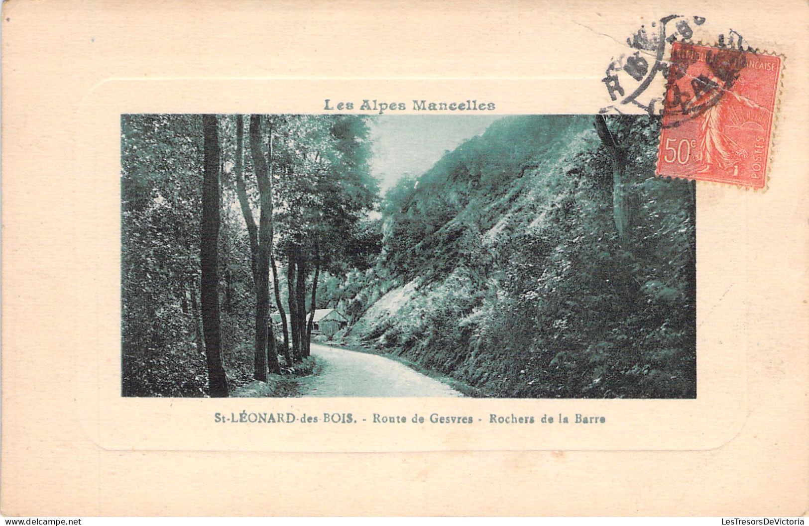 FRANCE - St Leonard Des Bois - Route De Gesvres - Rochers De La Barre - Carte Postale Ancienne - Saint Leonard Des Bois