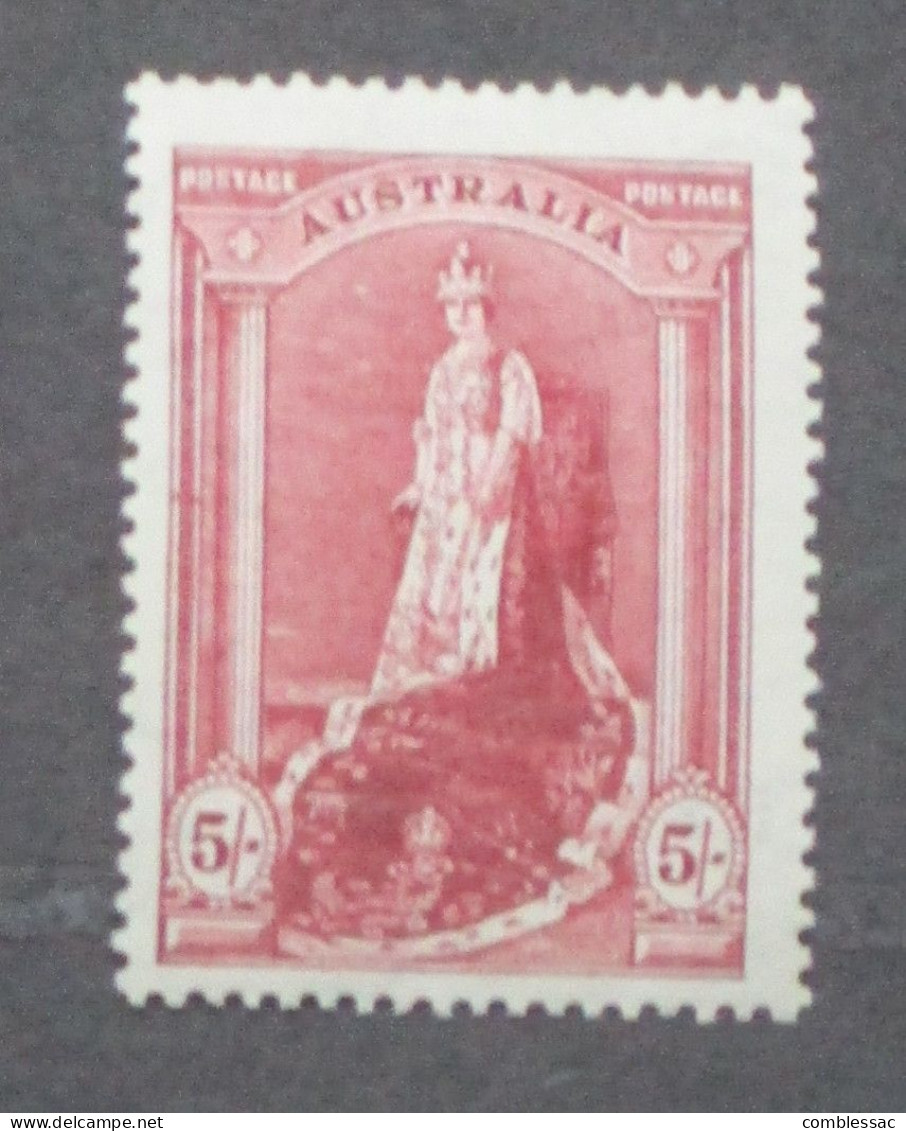 AUSTRALIA    1937    5/- Purple   Ord Paper    MNH - Nuevos