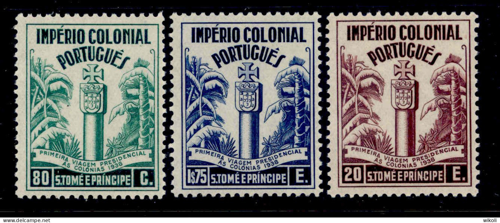 ! ! St. Thomas - 1938 Presidential Visit (Complete Set) - Af. 316 To 318 - MLH (cc 077XV) - St. Thomas & Prince