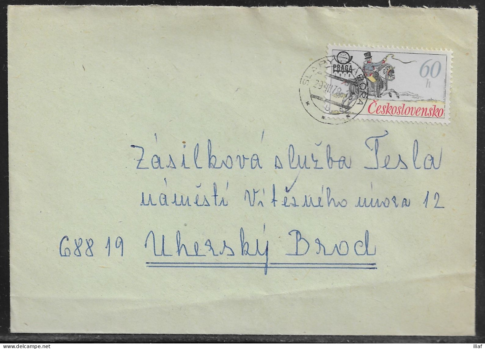 Czechoslovakia. Stamp Sc. 2116 On Letter, Sent From Slapy U Tábora  29.03.78 For “Tesla” Uhersky Brod. - Cartas & Documentos