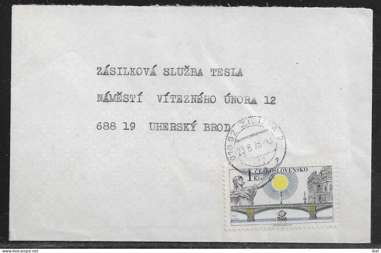 Czechoslovakia. Stamp Sc. 2181 On Letter, Sent From Zilina  23.08.78 For “Tesla” Uhersky Brod. - Lettres & Documents