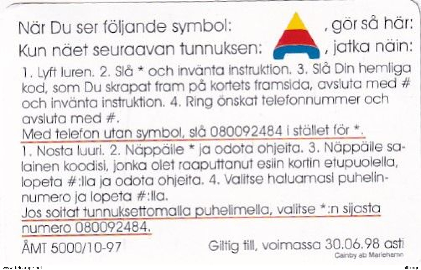 ALAND ISLANDS - Seascape, Alands Mobiltelefon Prepaid Card 50 Mk, Tirage 5000, 10/97, Mint - Aland